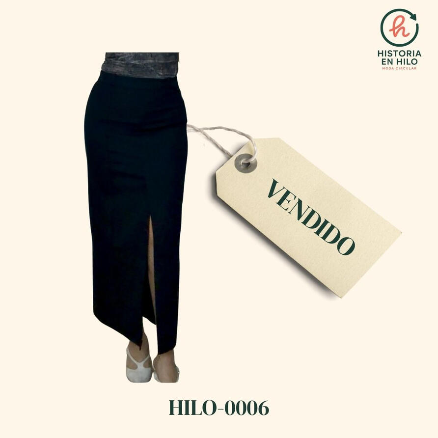 HILO-0006. Falda Negra_H&amp;M. Con botas o tacones... El toque de elegancia se lo pones tu.