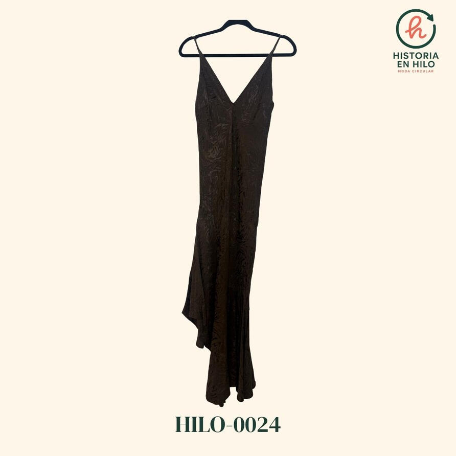 HILO-0024.Vestido Fiesta tiras Color café_H&amp;M